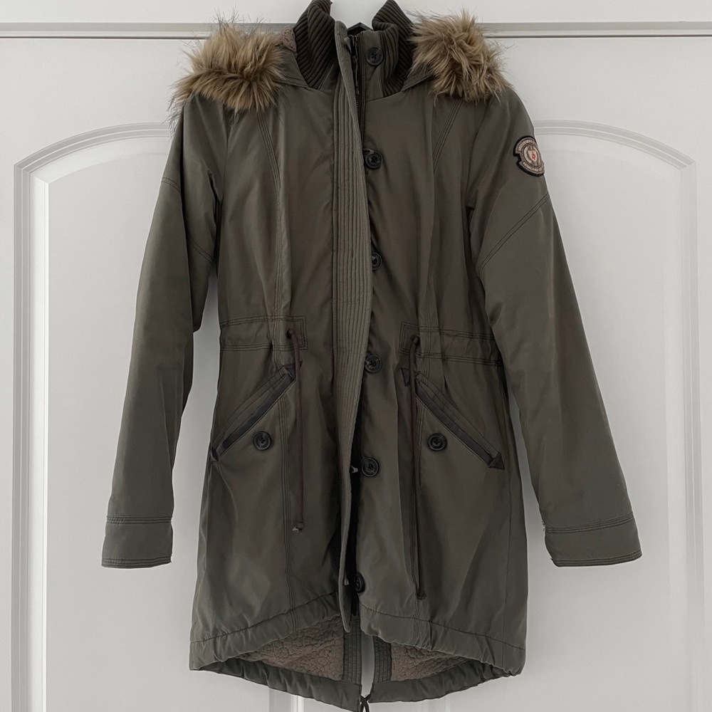 Abercrombie & Fitch Green Parka